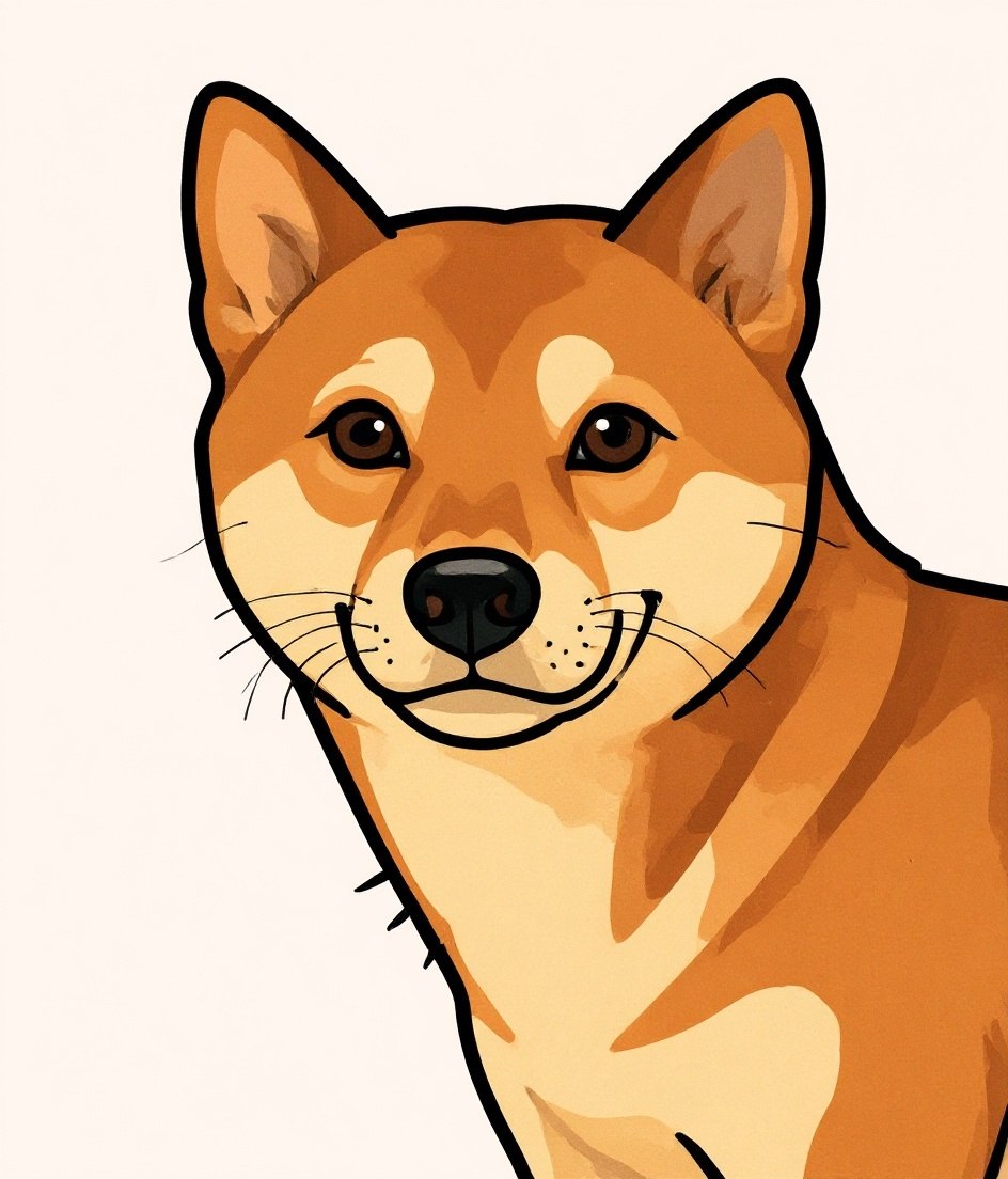 The Shiba - Comic / Cartoon pet portrait