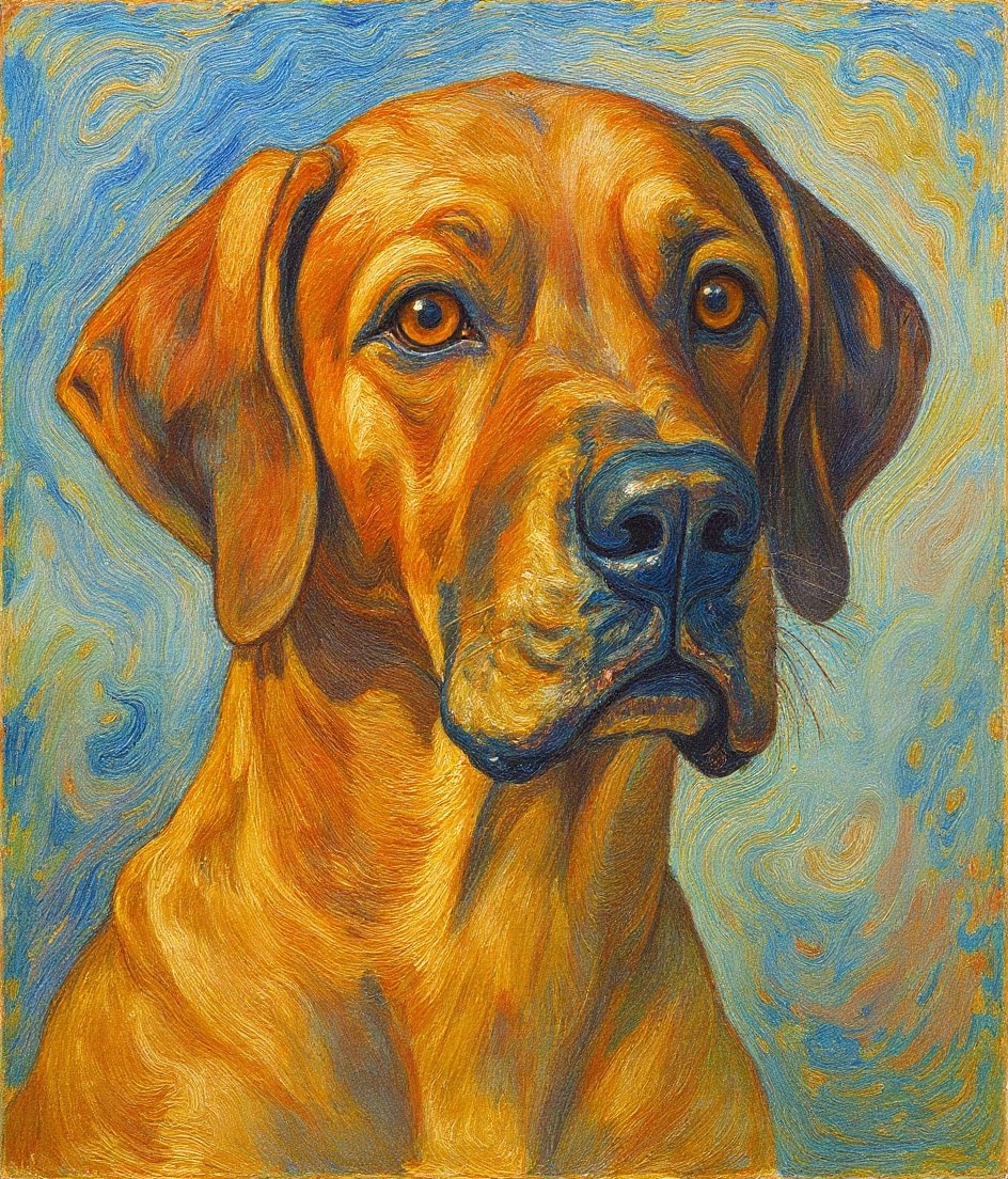 The Great Dane - Impressionist pet portrait