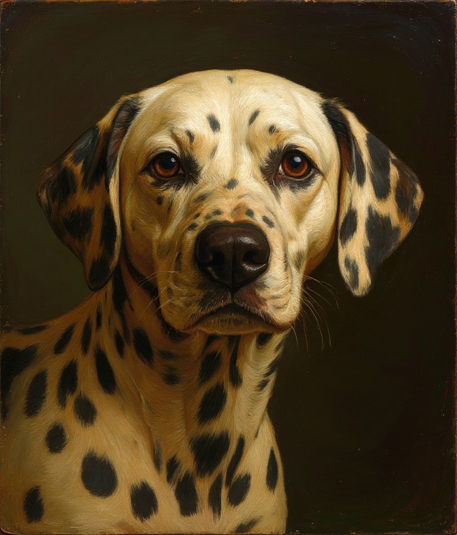 The Dalmatian - Classic Oil pet portrait