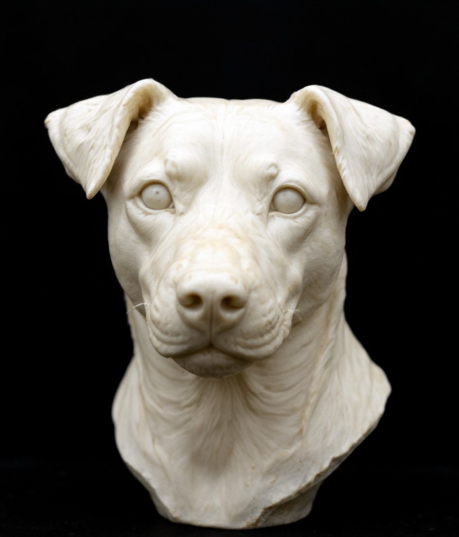 The Jack Russell - Roman Marble pet portrait
