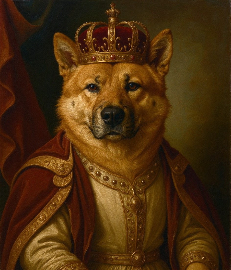 The Akita - Royal Renaissance pet portrait