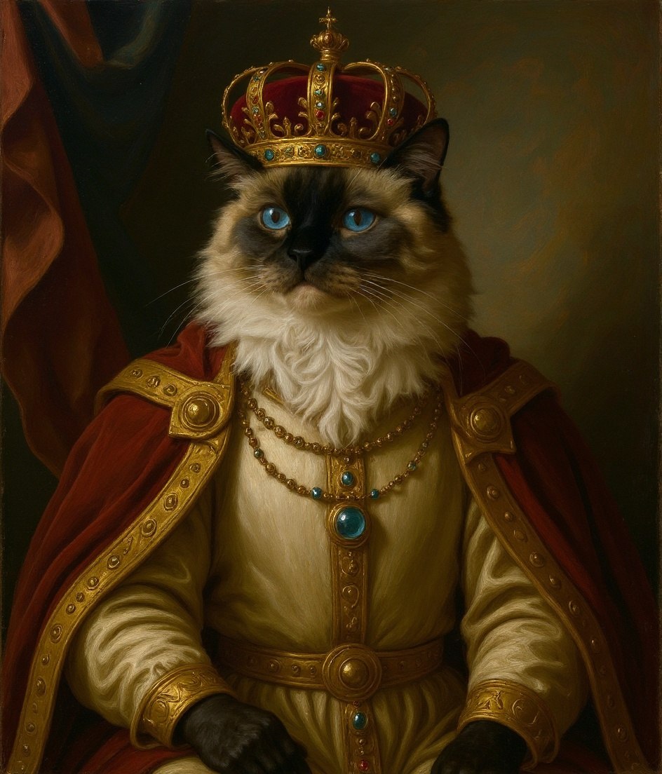 The Ragdoll - Royal Renaissance pet portrait