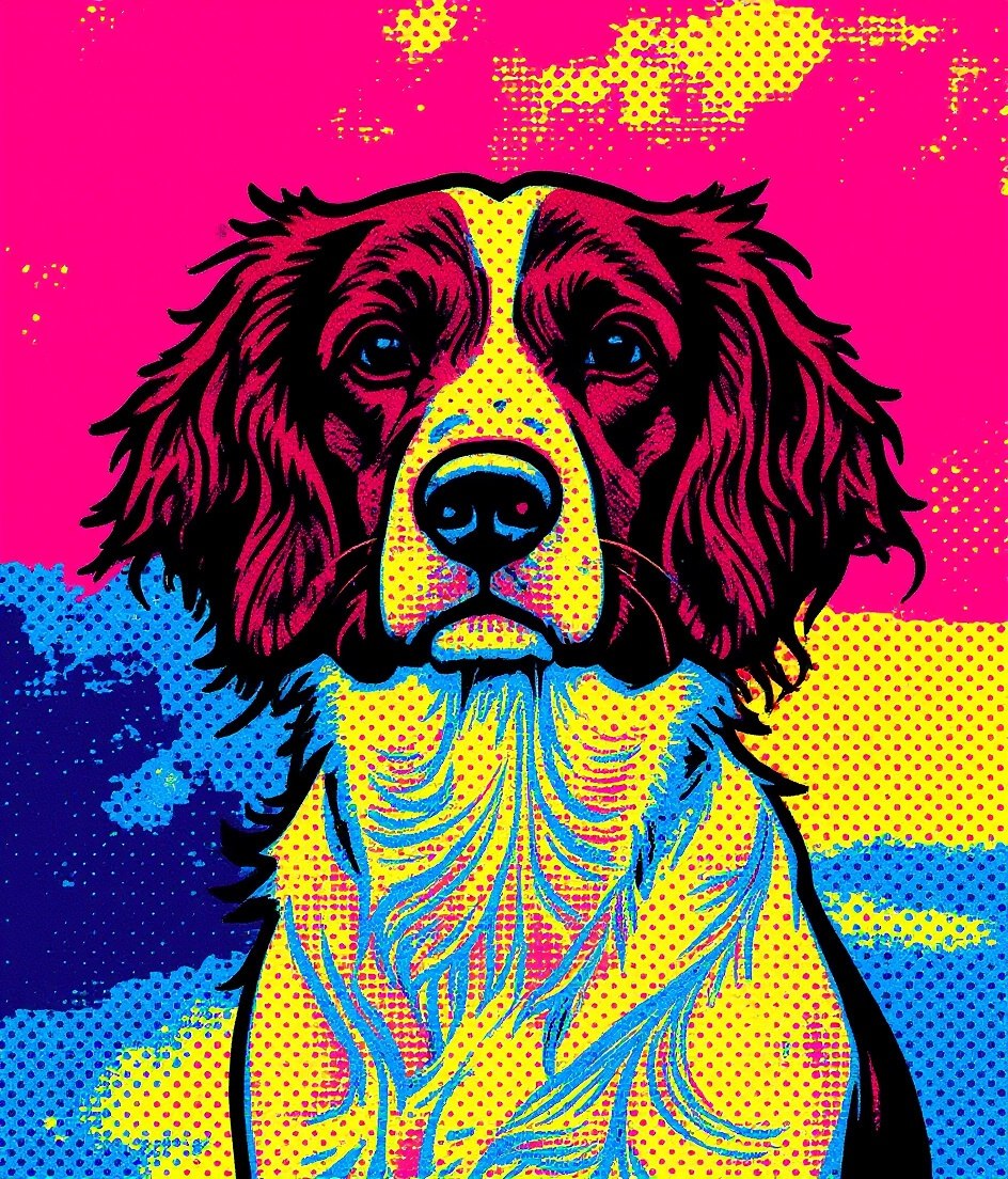 The Springer - Warhol Pop Art pet portrait