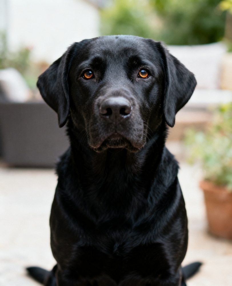 A real Black Labrador photo