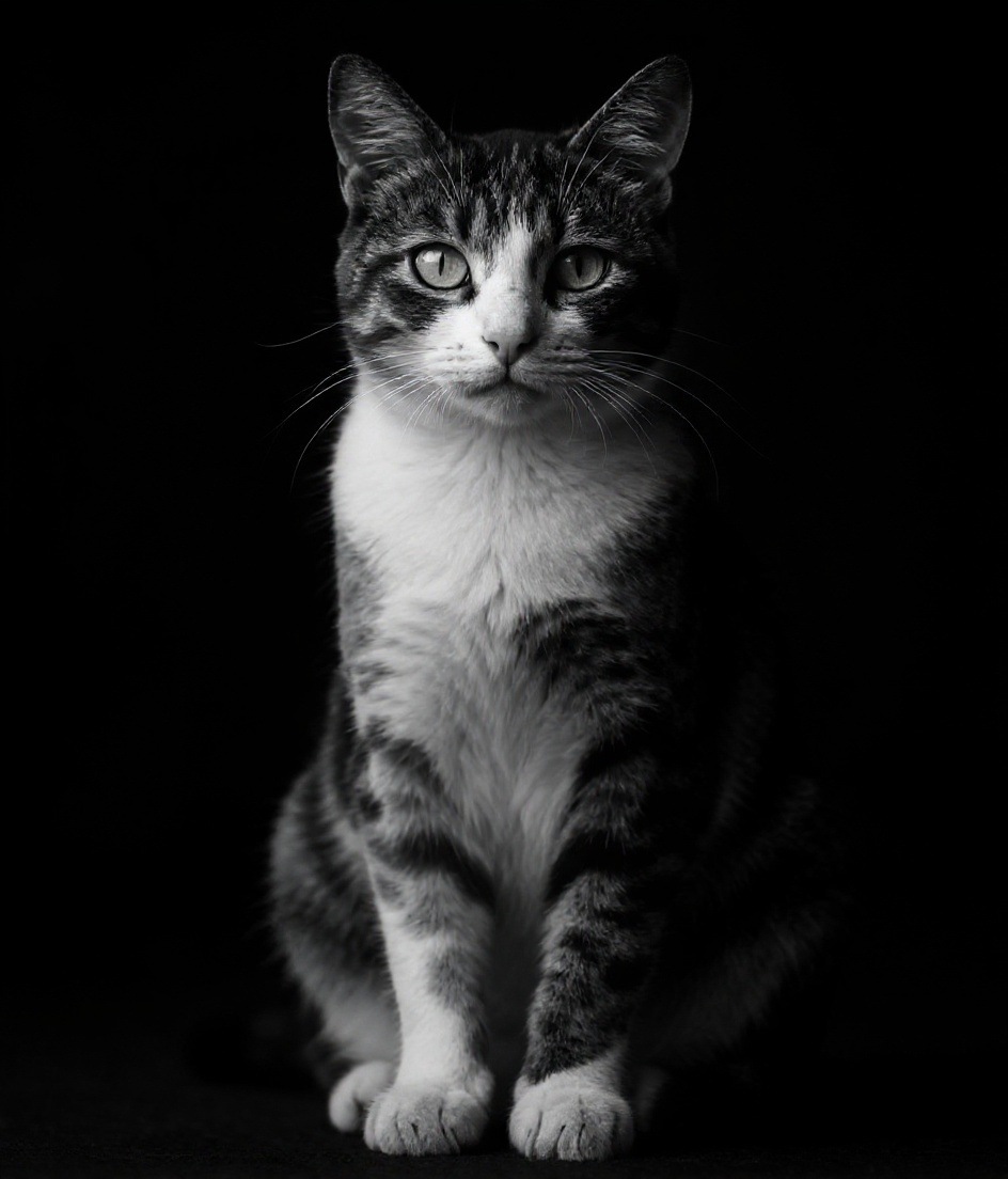 Fine-Art Black & White Calico
